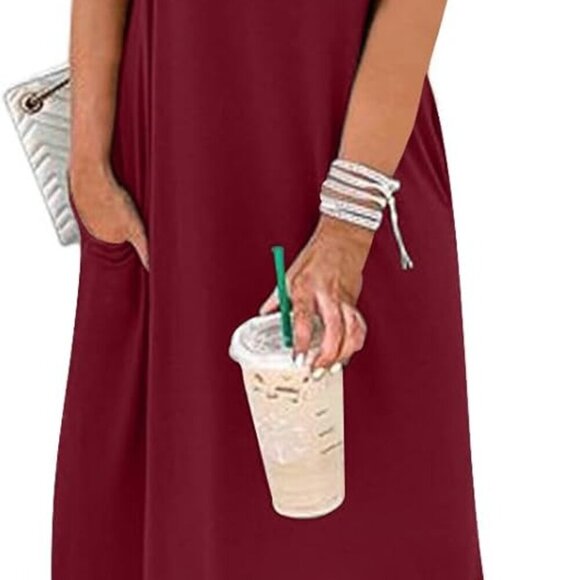 Dresses & Skirts - Women's Sleeveless V Neck Maxi Dress Pockets Casual Summer Long